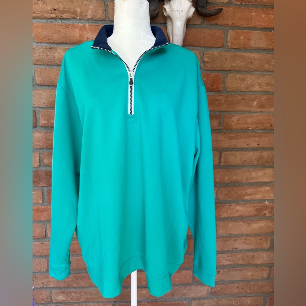 Men's Teal Quarter-Zip pull over